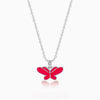 Silver Pookie Butterfly Kids Pendant With Link Chain