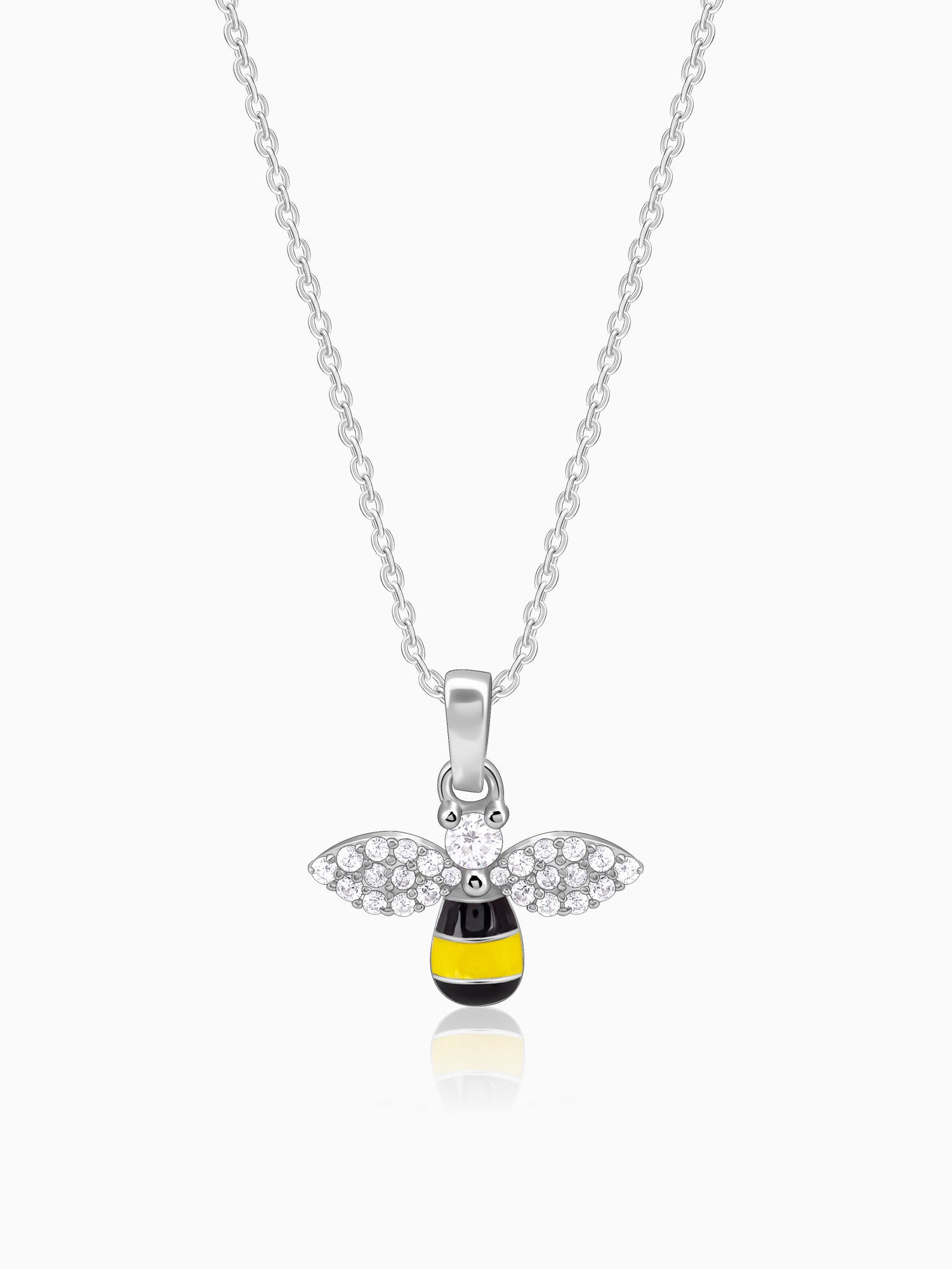 Silver Bee Kids Pendant With Link Chain