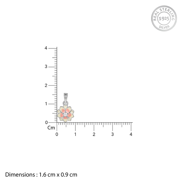 Silver Floral Fusion Pendant With Link Chain - view 5