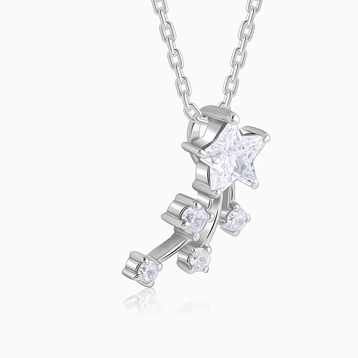 Silver Starlite Pendant With Link Chain - view 4