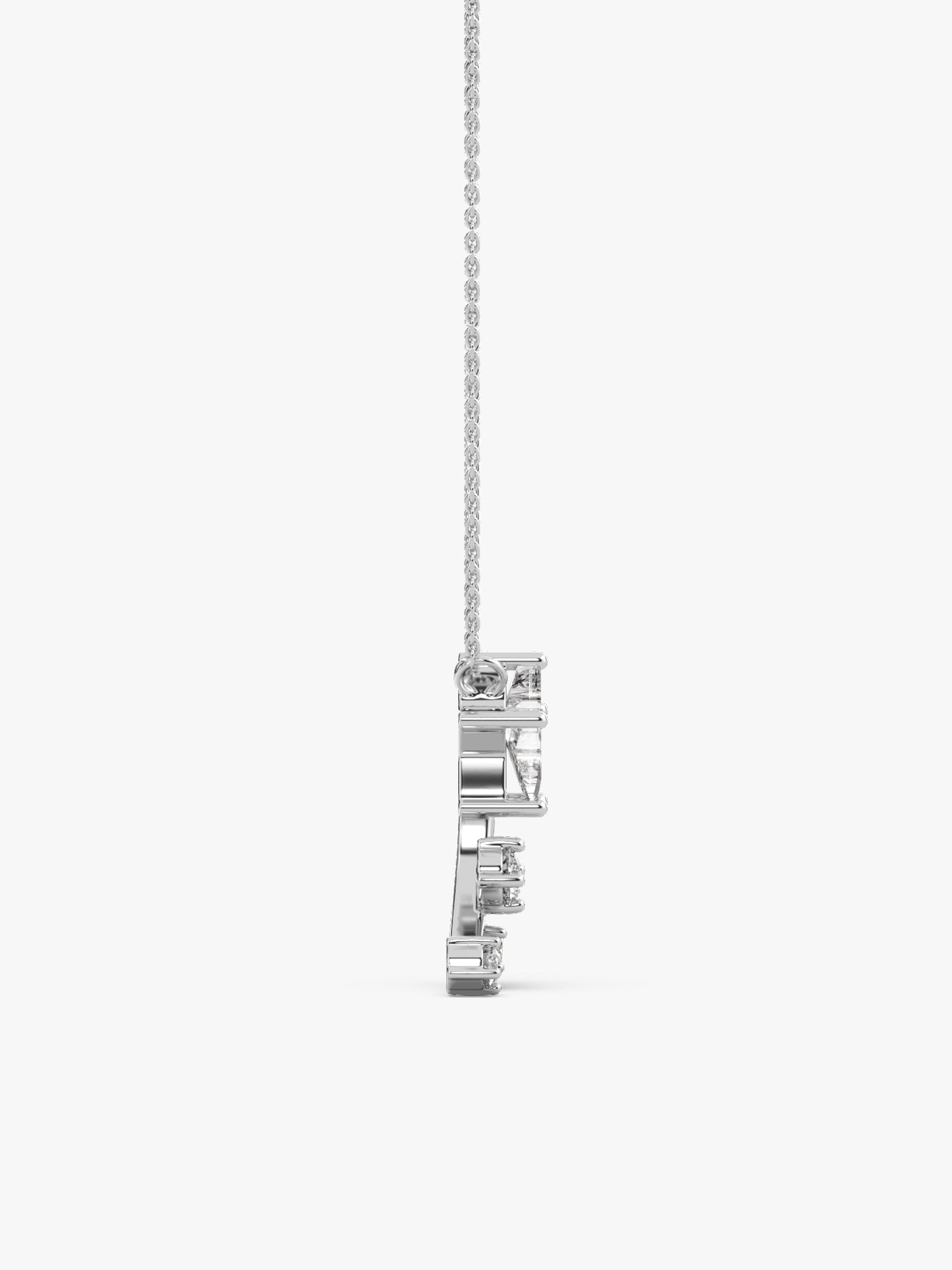 Silver Starlite Pendant With Link Chain