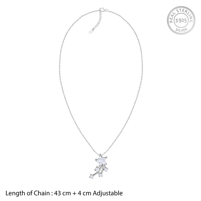 Silver Starlite Pendant With Link Chain - view 6