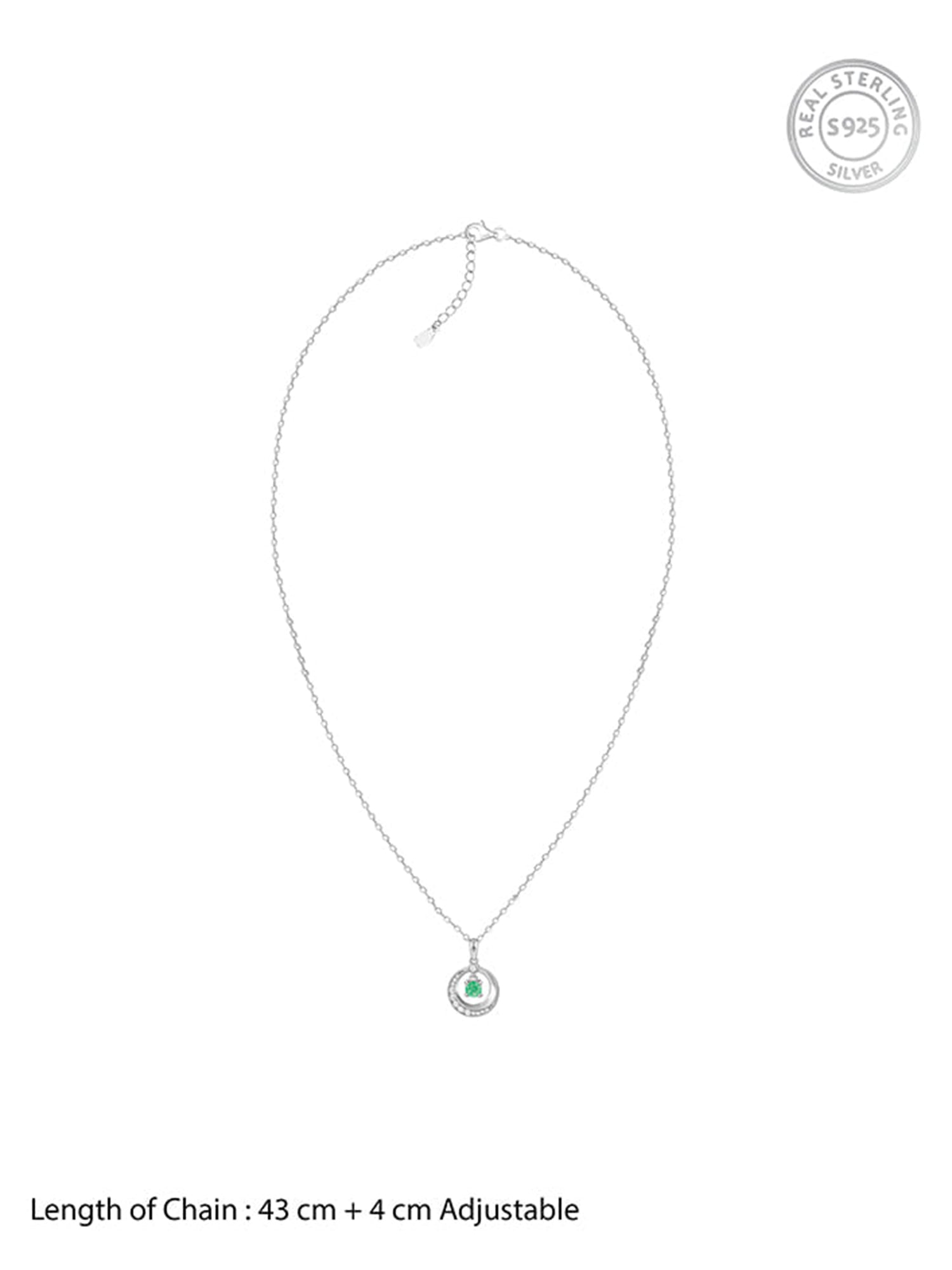 Silver Prettified Pendant With Link Chain