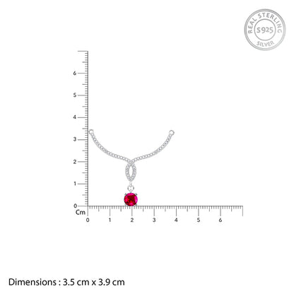 Silver Red Rebel Necklace