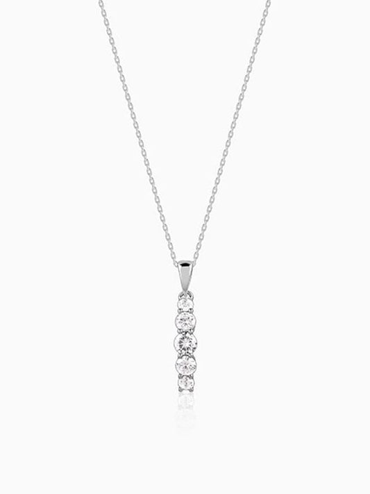 Silver Stunner Shine Pendant With Link Chain