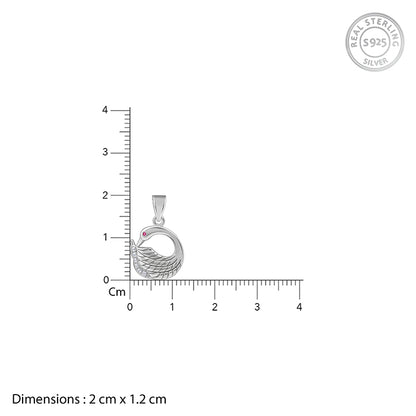 Silver Classy Swan Pendant with Link Chain