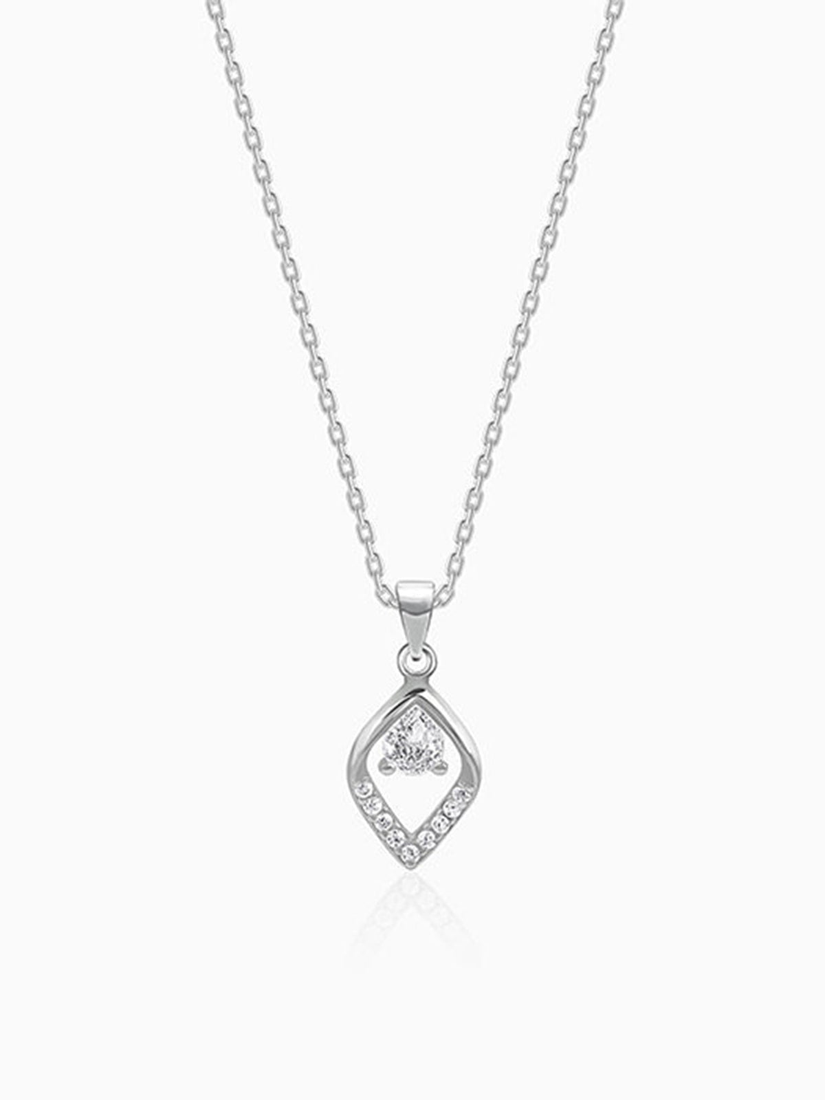 Silver Bling Queen Pendant with Link Chain