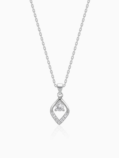 Silver Bling Queen Pendant with Link Chain