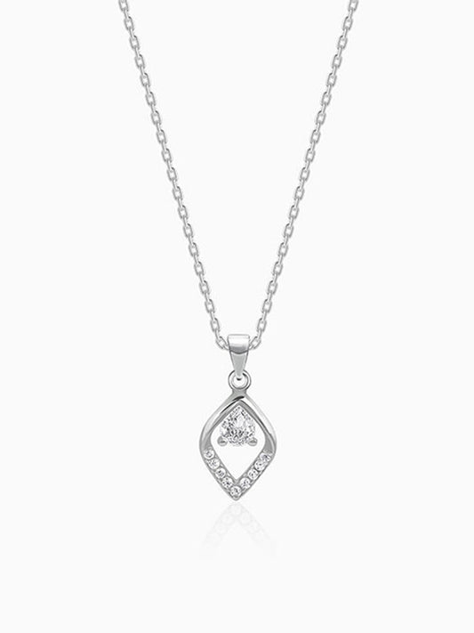 Silver Bling Queen Pendant with Link Chain