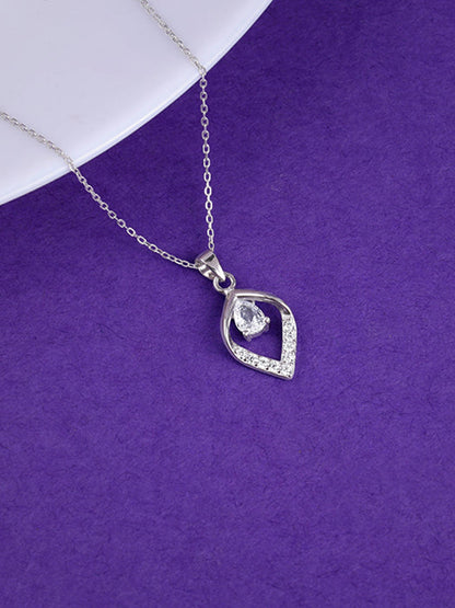 Silver Bling Queen Pendant with Link Chain