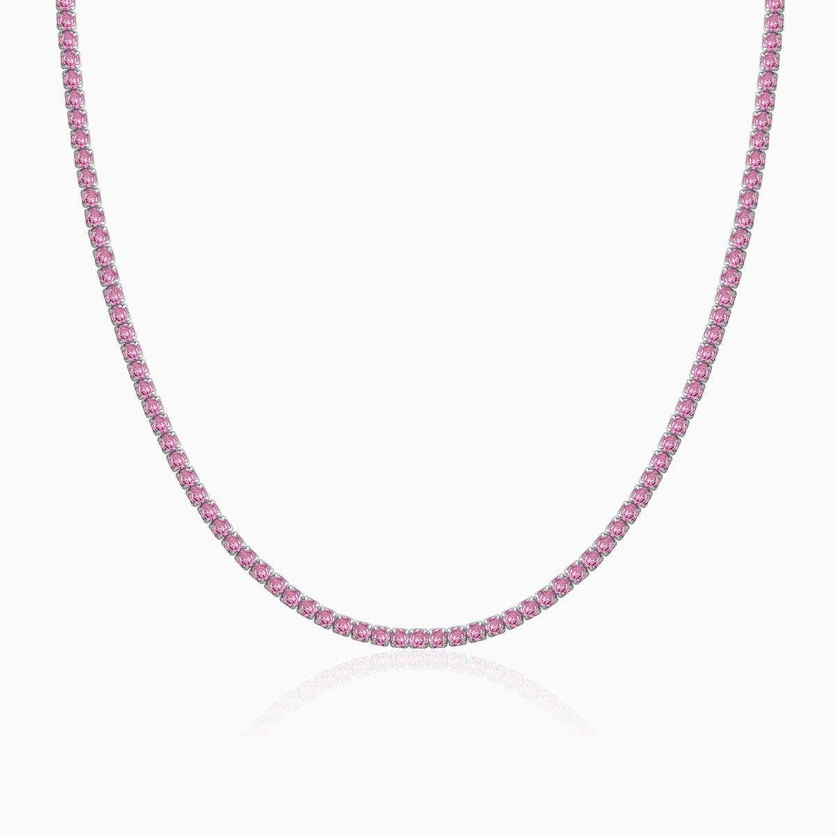 Silver Moonlit Grace Tennis Necklace