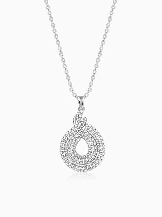 Silver Aurelia Pendant With Link Chain