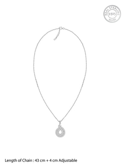 Silver Aurelia Pendant With Link Chain