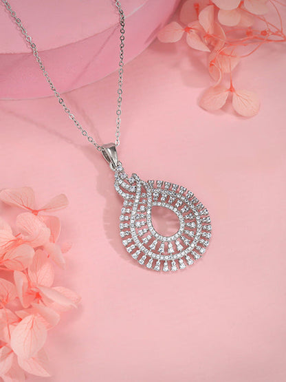 Silver Aurelia Pendant With Link Chain