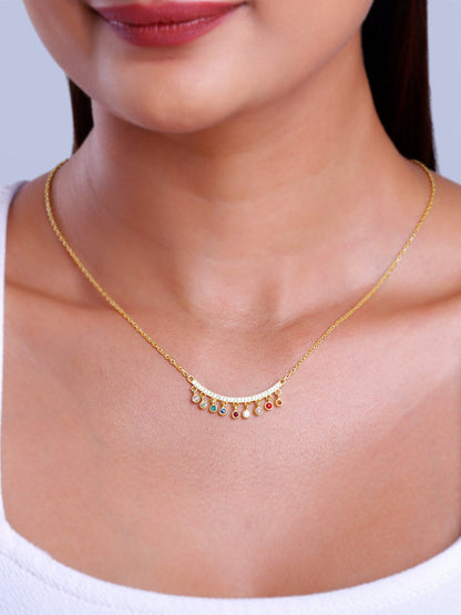 Golden Navratan Necklace