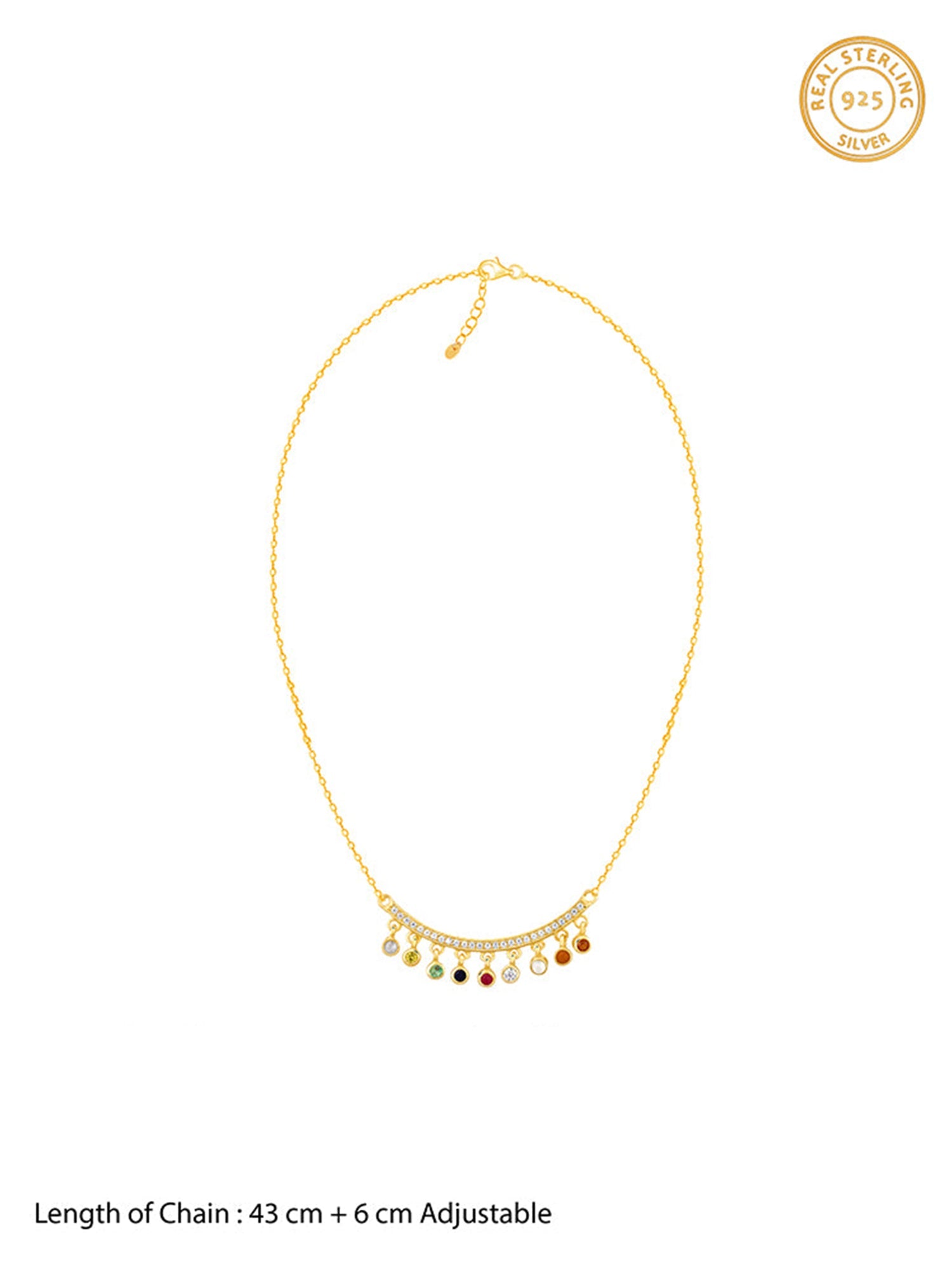 Golden Navratan Necklace