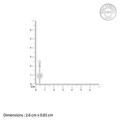 Silver A Star Pendant With Link Chain