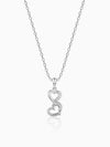 Silver All Hearts Pendant With Link Chain