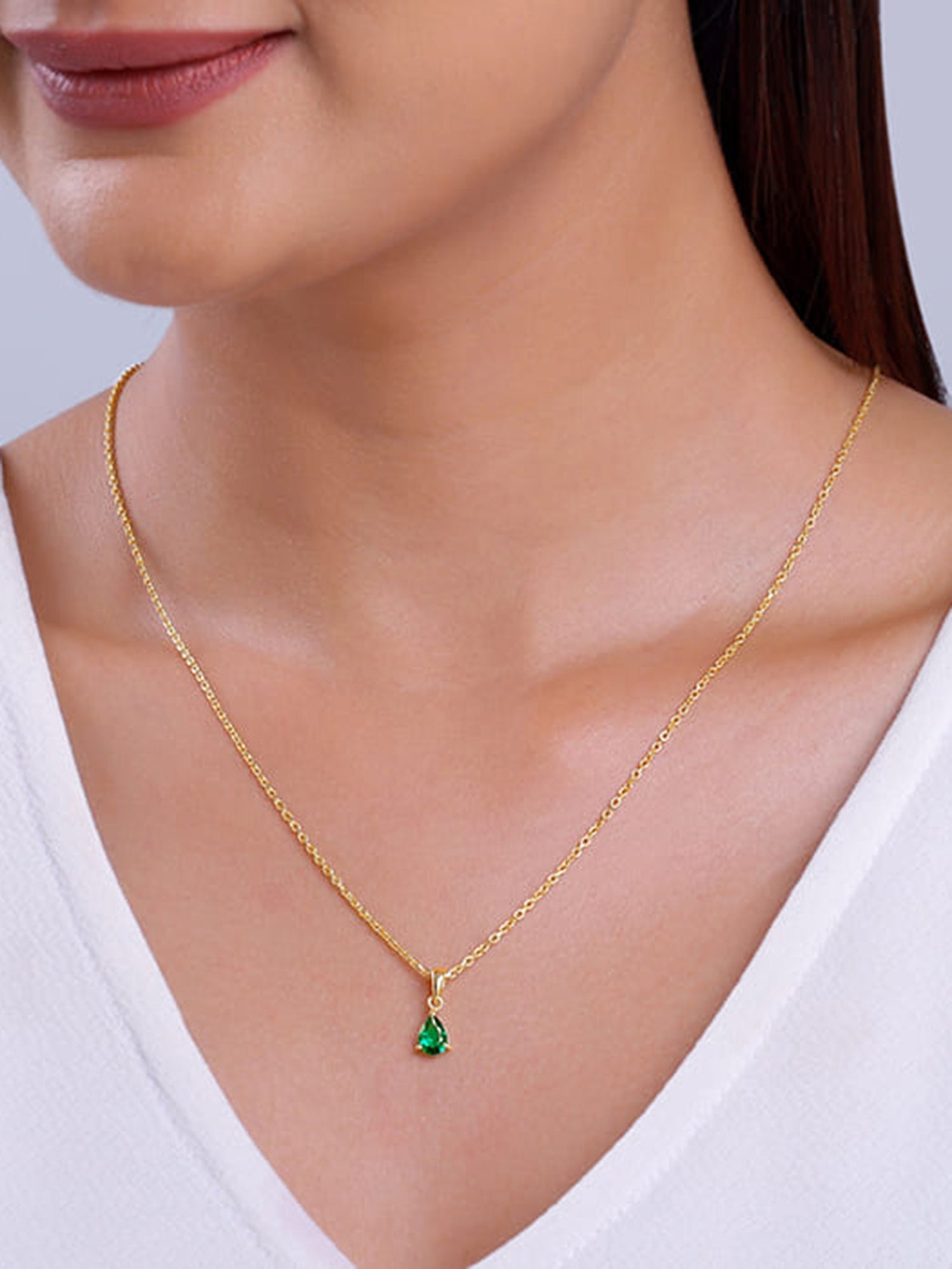 Golden Peridot Dream Pendant With Link Chain