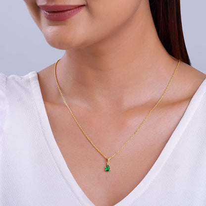 Golden Peridot Dream Pendant With Link Chain