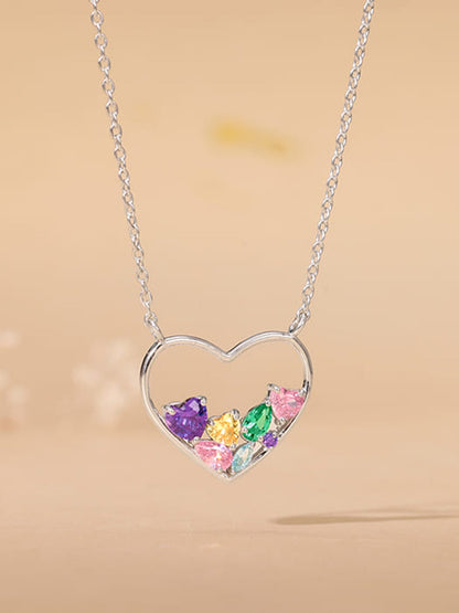 Silver Heart to Heart Necklace