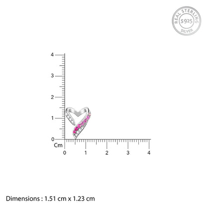 Silver Ombre Heart Necklace