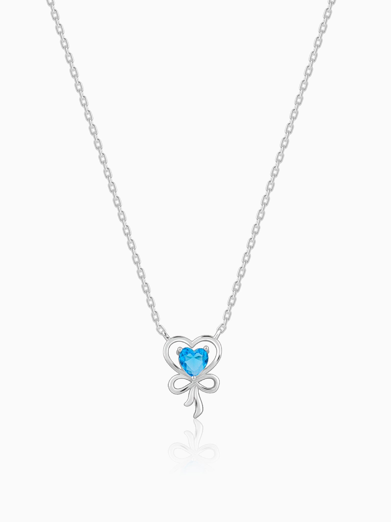 Silver Bonded Hearts Necklace