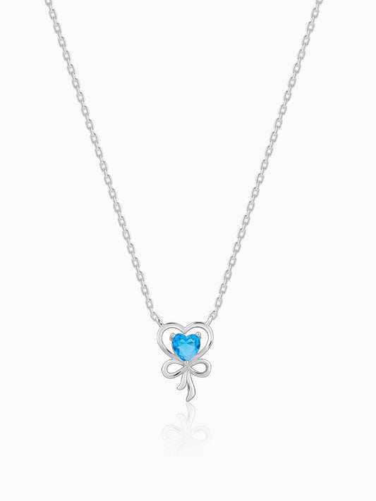 Silver Bonded Hearts Necklace
