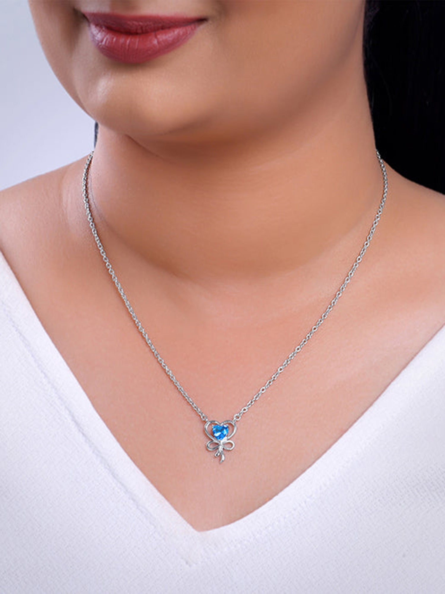 Silver Bonded Hearts Necklace
