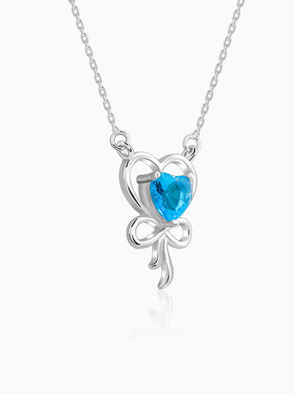 Silver Bonded Hearts Necklace