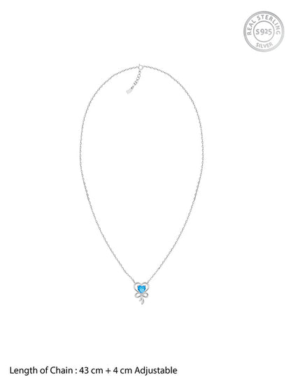 Silver Bonded Hearts Necklace