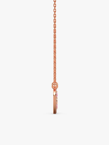Rose Gold Double the Love Pendant with Link Chain