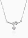 Silver Tied Heart Necklace