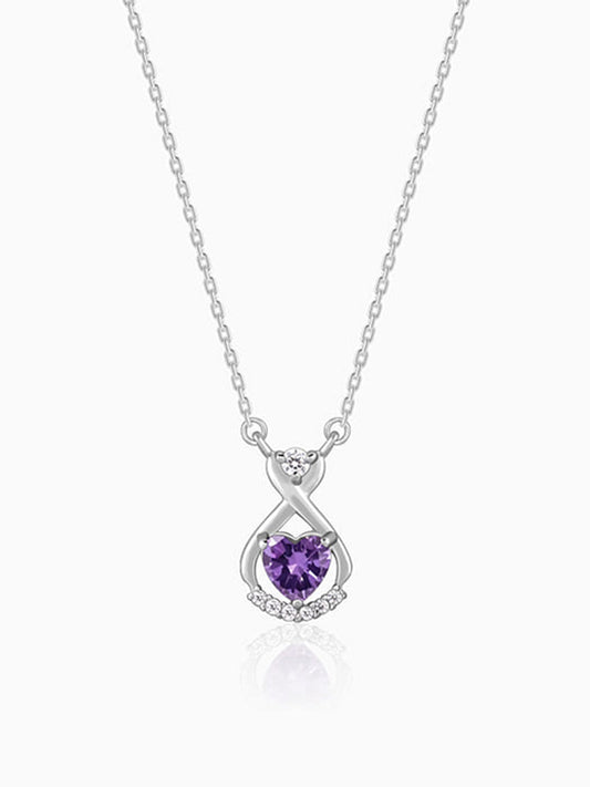 Silver Perennial Love Pendant With Link Chain
