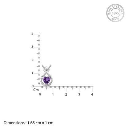 Silver Perennial Love Pendant With Link Chain