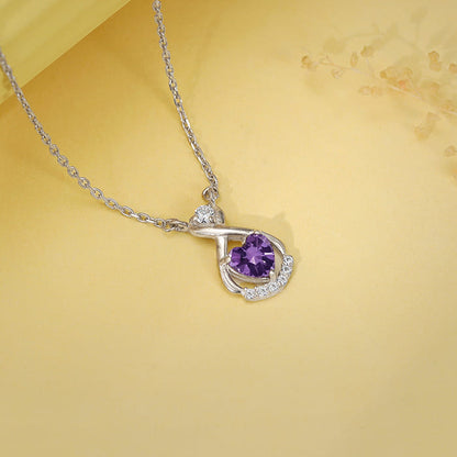 Silver Perennial Love Pendant With Link Chain