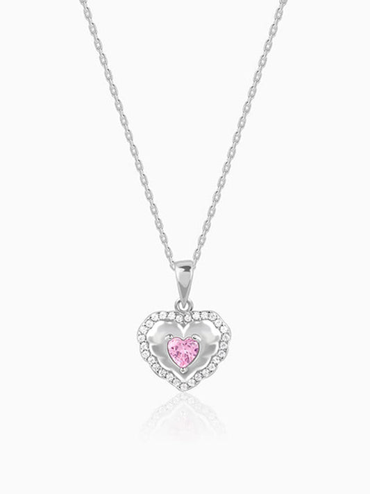 Silver Lovelight Pendant With Link Chain