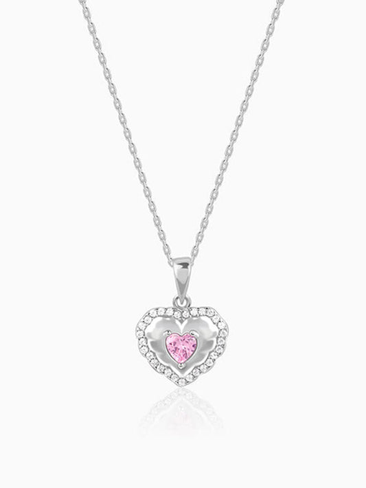 Silver Lovelight Pendant With Link Chain