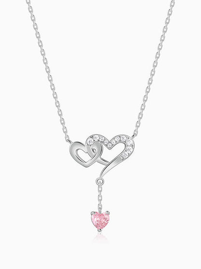 Silver Double Love Necklace