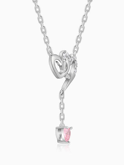 Silver Double Love Necklace