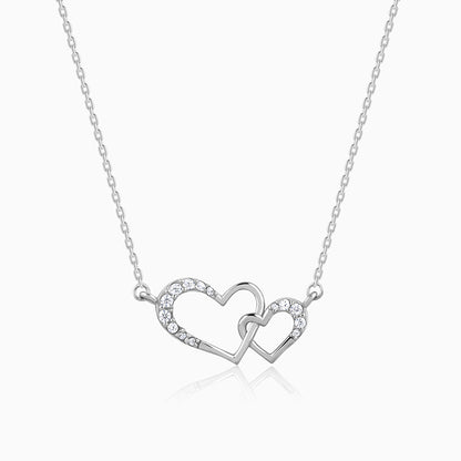 Silver Heart Interlocked Necklace