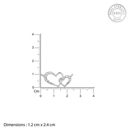 Silver Heart Interlocked Necklace