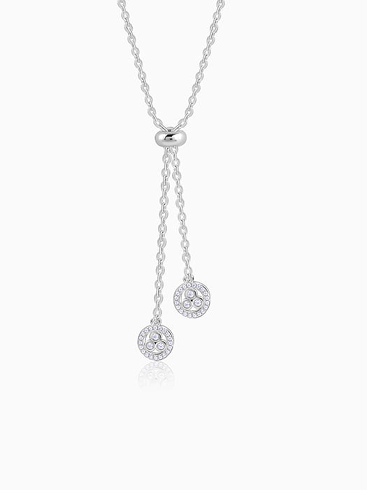 Silver Duo Spark Necklace