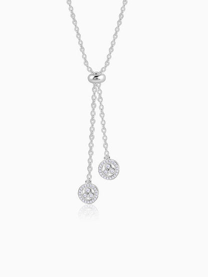 Silver Duo Spark Necklace