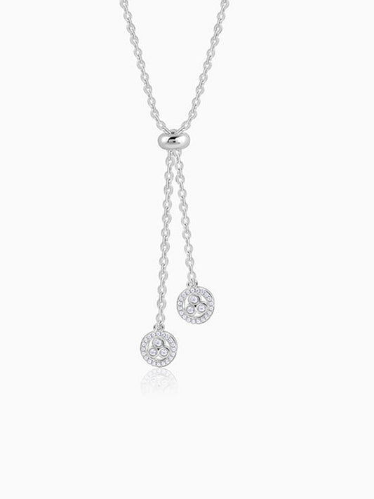 Silver Duo Spark Necklace