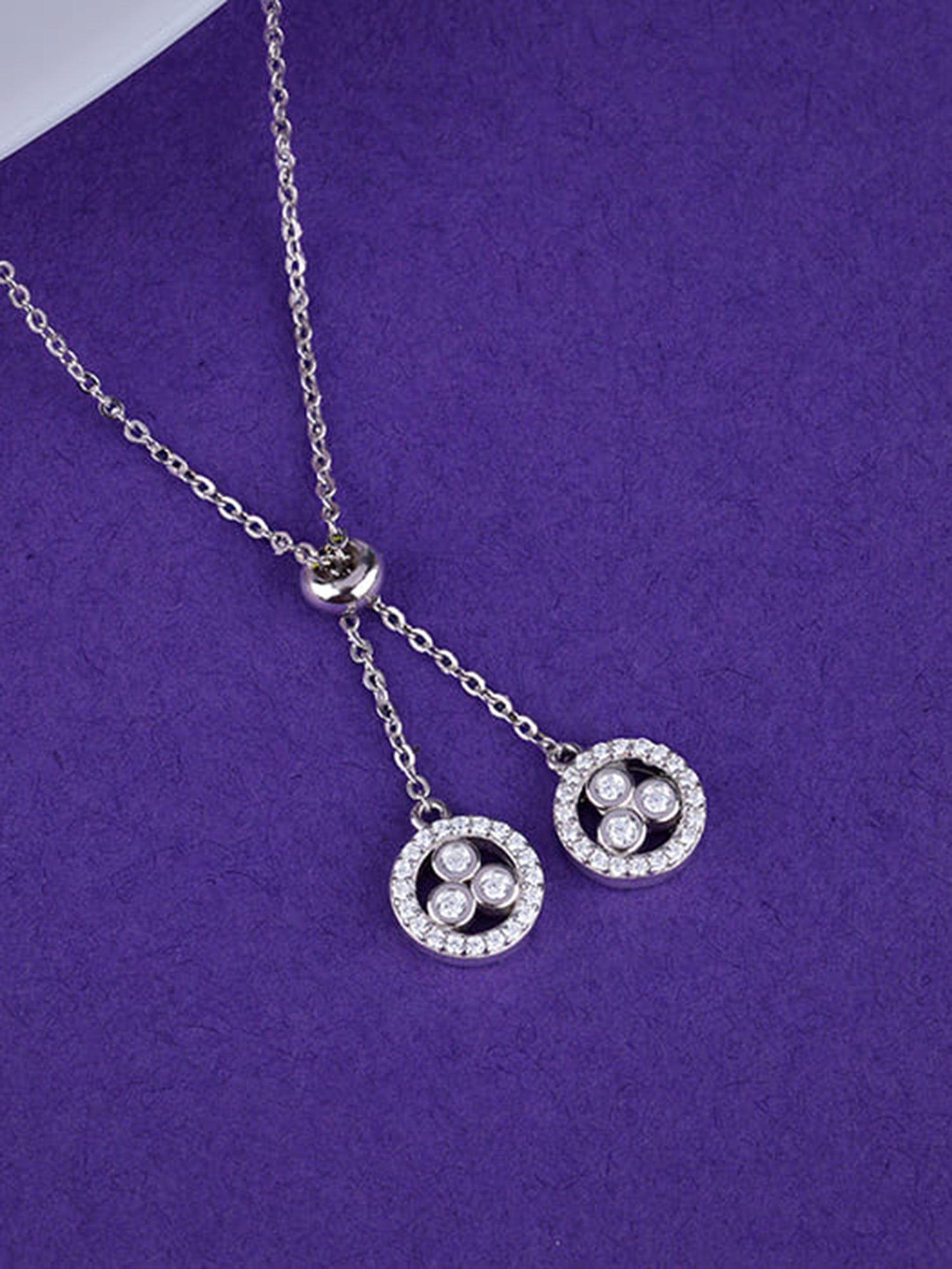Silver Duo Spark Necklace