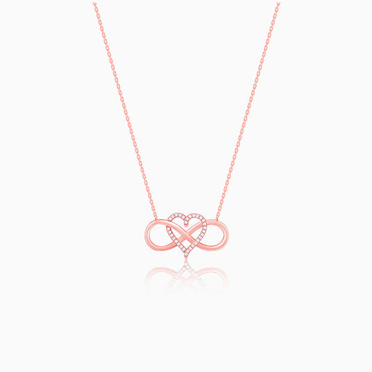 Rosegold Infinity Heart Necklace