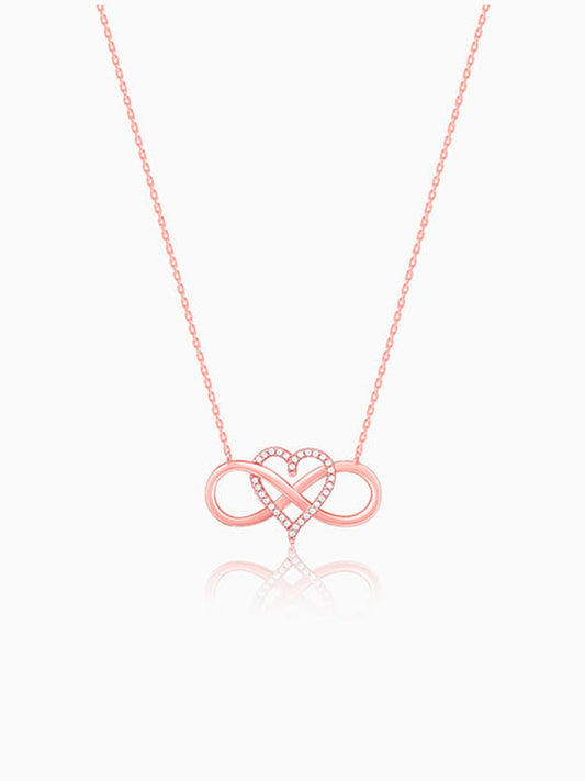 Rosegold Infinity Heart Necklace
