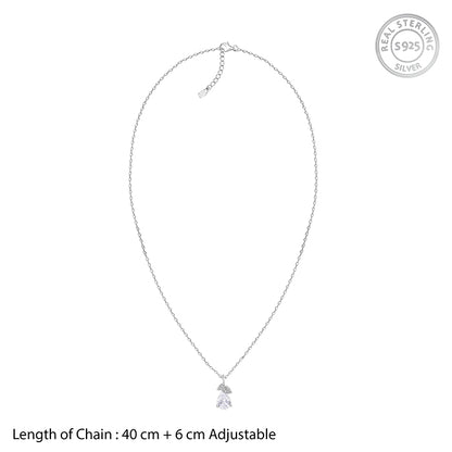 Silver Leafy Teardrop Set