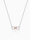 Rose Gold Studded Infinity Heart Pendant